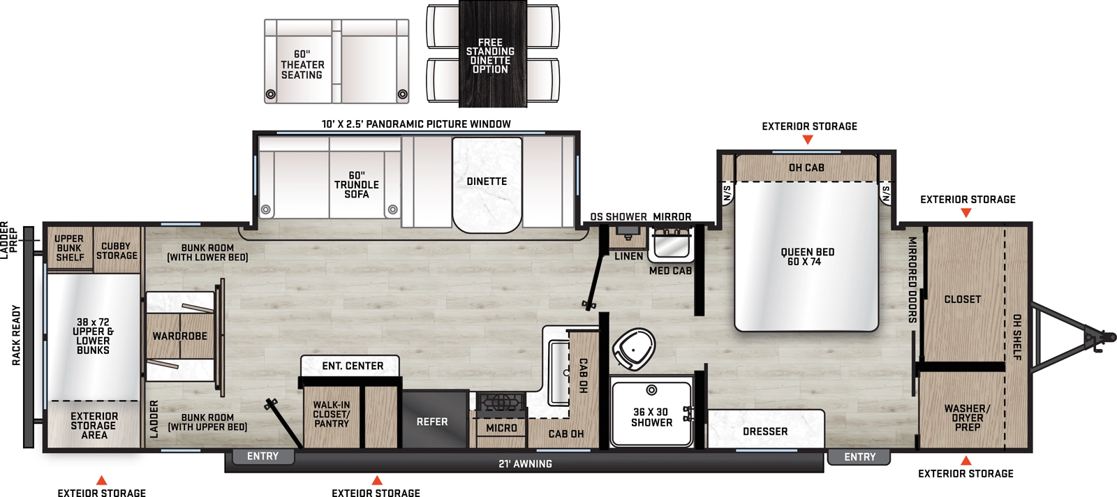 Catalina Legacy Edition 333DORM Floorplan